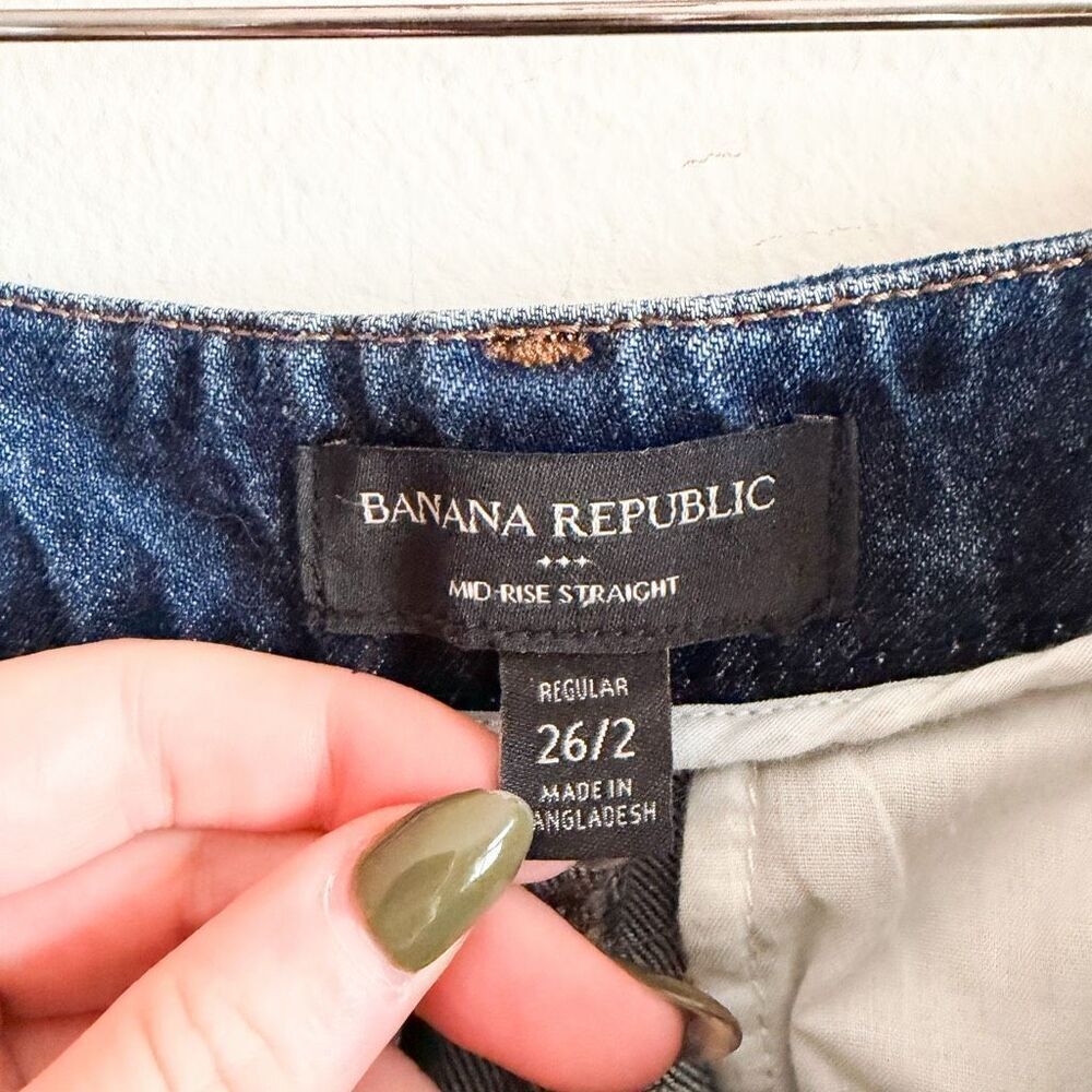 Banana Republic Mid Rise Straight Jeans Size 26 - Picture 6 of 7